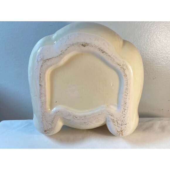 Welcome Cookie Jar Ceramic White Teddy Bear Blue Sweater Cookie Taiwan VTG - Picture 12 of 13